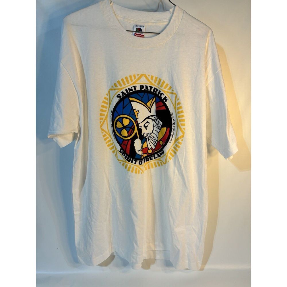 St Patrick Ireland John Lloyd Single Stitch T Shirt XL Religious Christian 90s